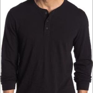 Vince Medium Mens Henley Black